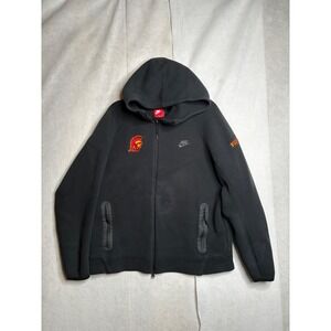 Nike Tech Fleece USC Trojans Full Zip Hoodie Mens XL Black Fight On Jacket